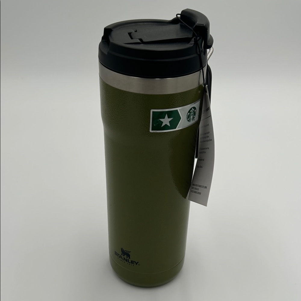 Starbucks Olive Green Travel Tumbler with Black Lid